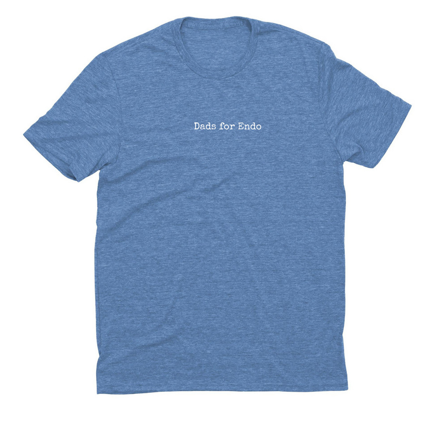 Dads for Endo tee in heather blue