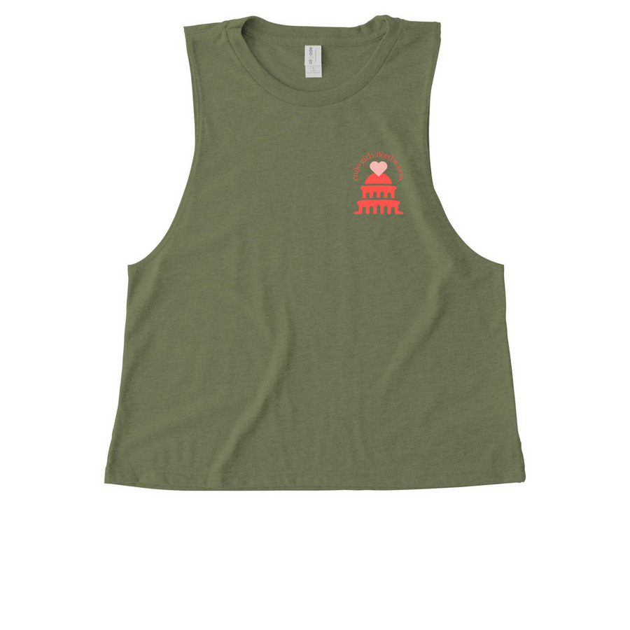 Endo Girls Need Access muscle tank in olive