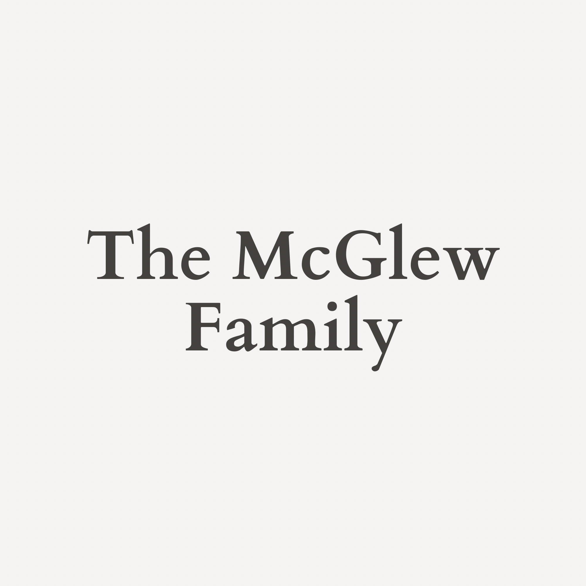 The McGlew Family logo