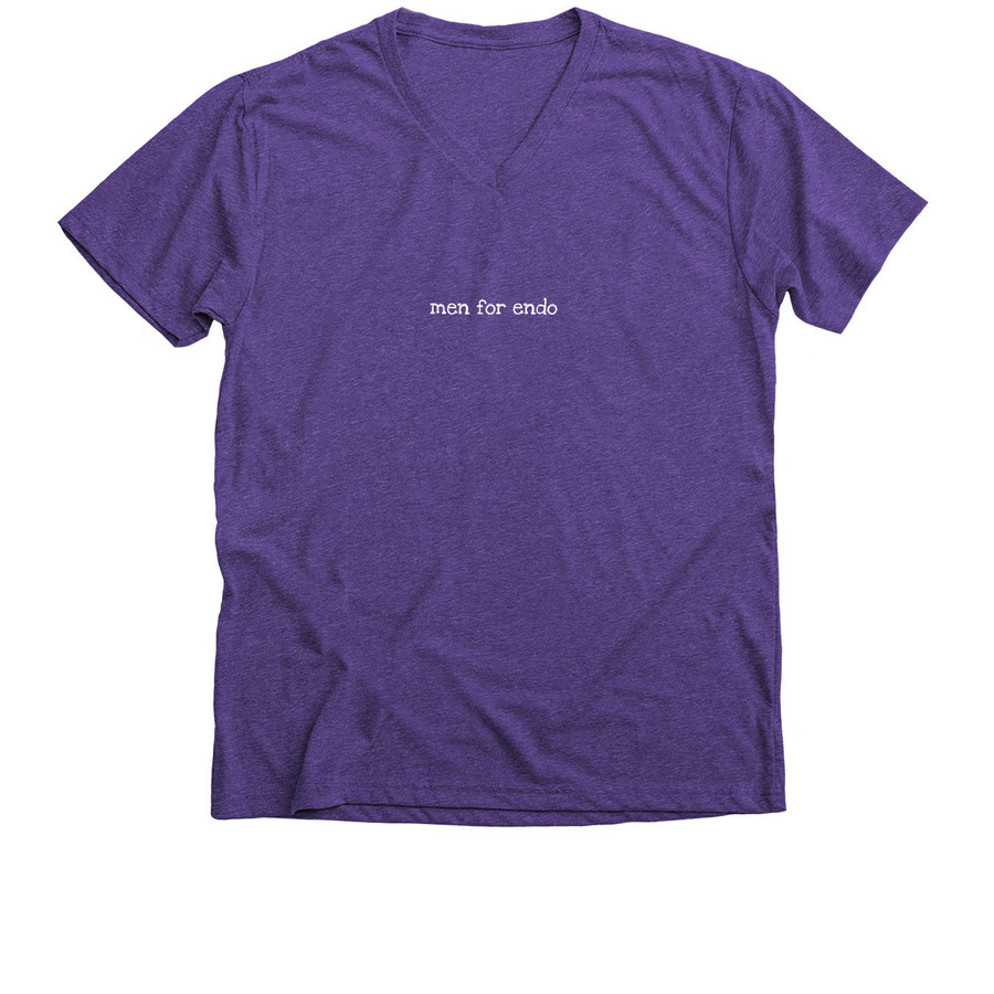 Men for Endo v-neck tee in heather purple