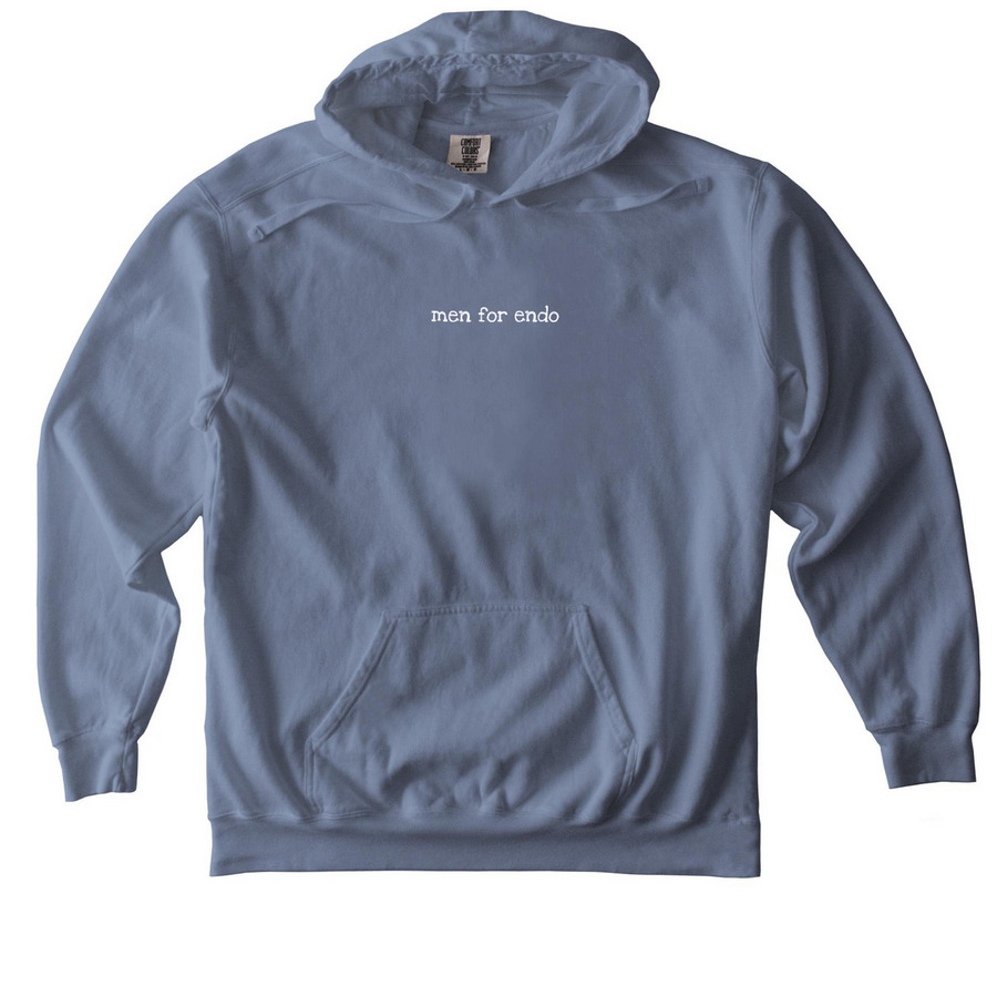Men for Endo hoodie in blue jean