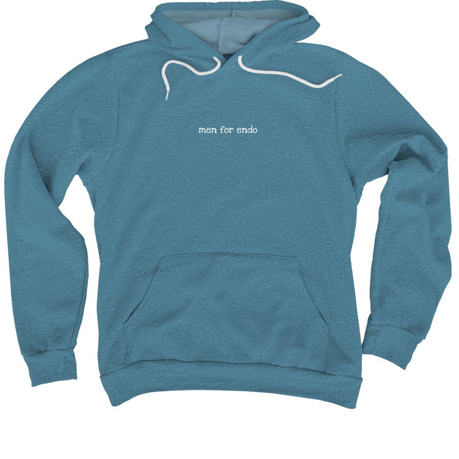 Men for Endo hoodie in heather teal