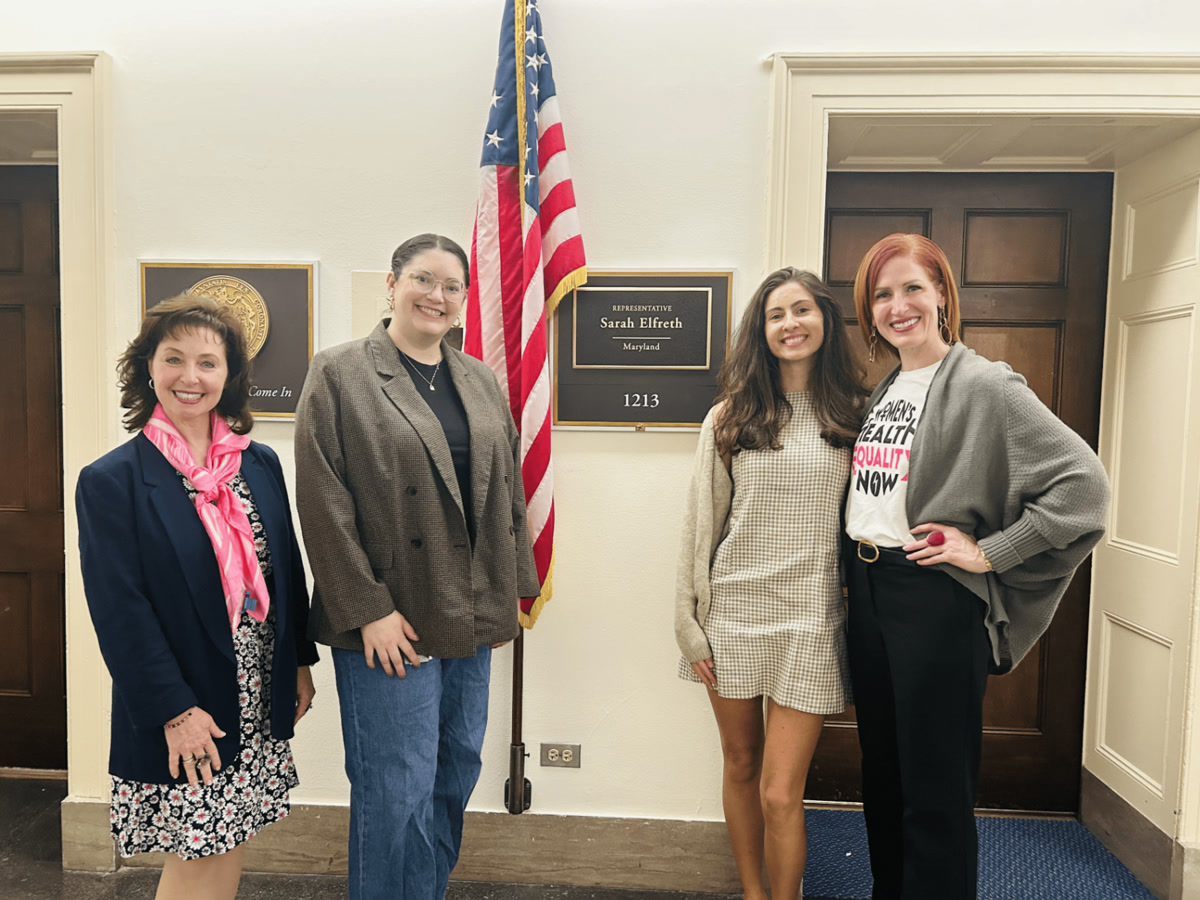 EEFA advocates meet with Representative Sarah Elfreth’s office during Women’s Health Capitol Hill Day 2025.